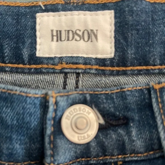 Hudson Holly HR Wide leg crop jeans 27 high rise raw hem denim - Picture 5 of 7